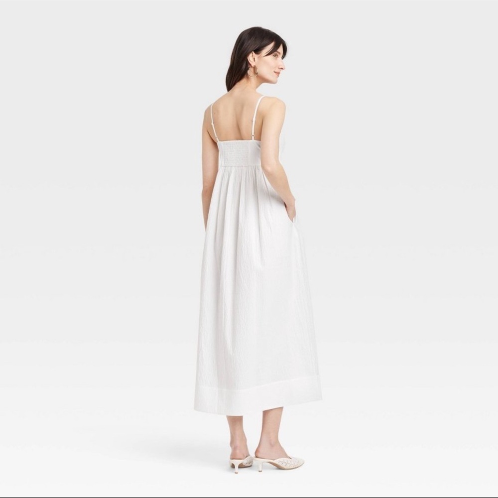 A New Day Women's Seersucker Maxi A-Line Dress Size S,M,L - Picture 2 of 3